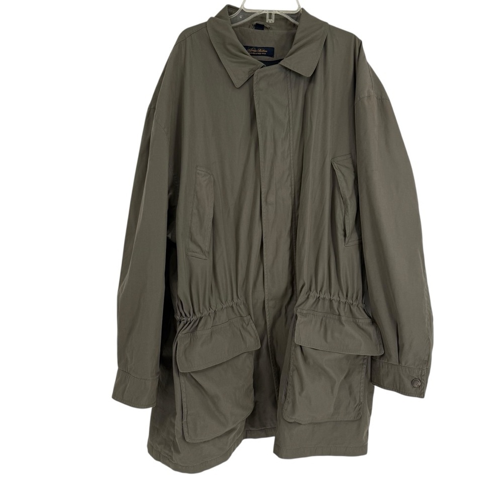 Brooks Brothers Men's Field Jacket Olive Green lined w/ cargo pockets Size XL